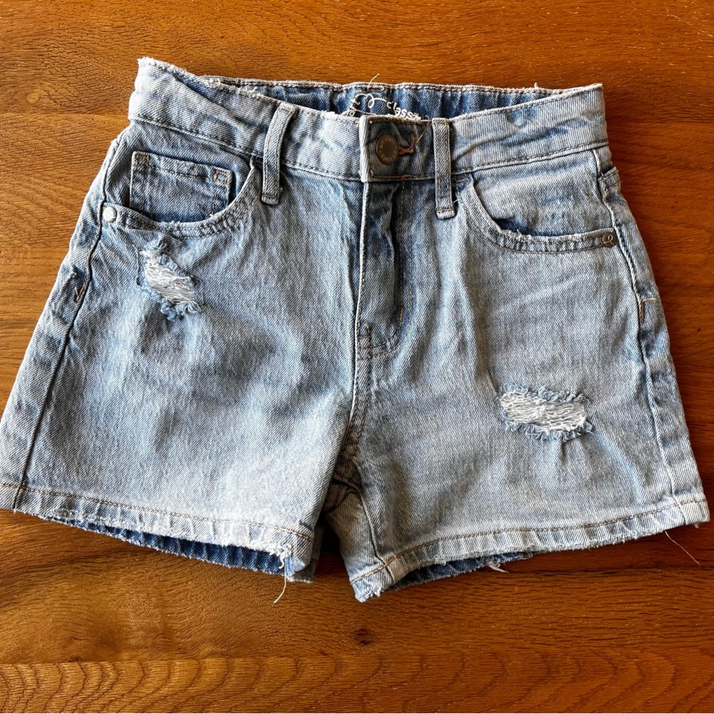 Art Class distressed Denim Jean Shorts Youth kids girls size small S 6 7